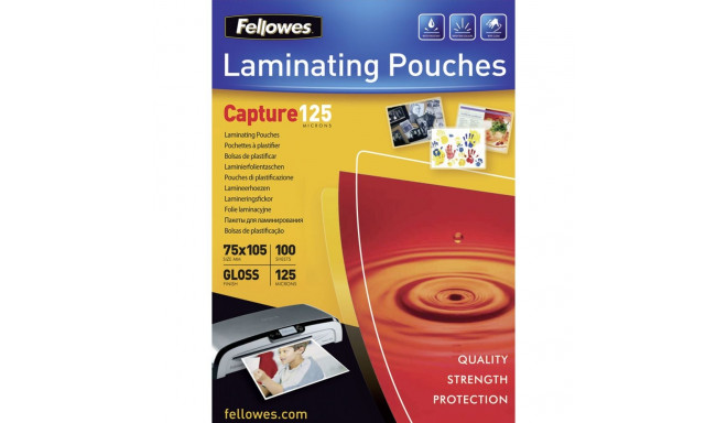 Fellowes läikiv 125 mikroni kaardilamineerimiskile 75x105 mm