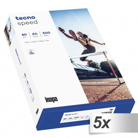 5x 500 lehte tecno speed A4 80 g universaalne paber valge