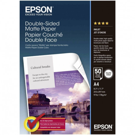 Epson kahepoolne matt paber A4, 50 lehte, 178g S041569