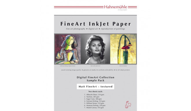 Hahnemühle Digital FineArt A 4 testpakett matt, struktuurne