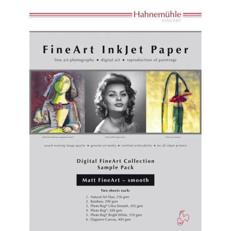 Hahnemühle Digital FineArt A 4 testpakett matt, sile paberid