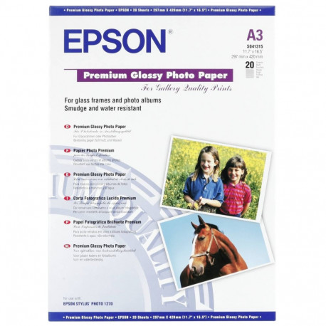 Epson Premium läikiv fotopaber A3, 20 lehte, 255g S041315