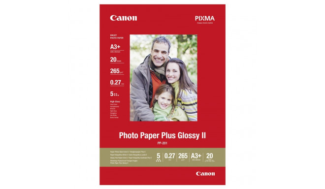 Canon PP-201 A 3+ 20 lehte 265 g fotopaber Plus Glossy II