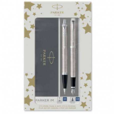 Parker IM harjatud metall C.C. DuoSet kinkekarbis