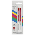 1x2 Parker Quinkflow Basic Kuulipliiatsi Täitepadrun M Punane