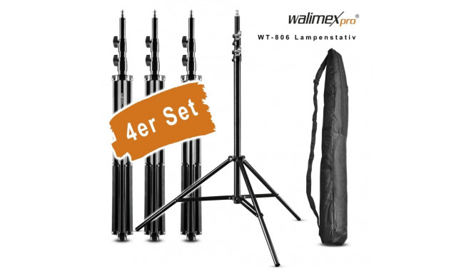 Walimex pro WT-806 Lampenstativ 256cm                    4er Set