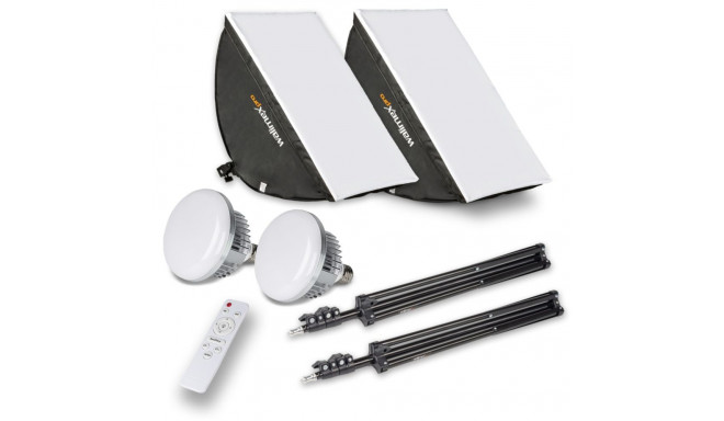 walimex pro LED 60W softbox 40x60cm kahevärviline komplekt 2
