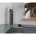 Brennenstuhl ALU Tower Power Table Extension Socket 3-way 2m
