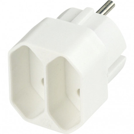REV Euro-Doppelstecker white