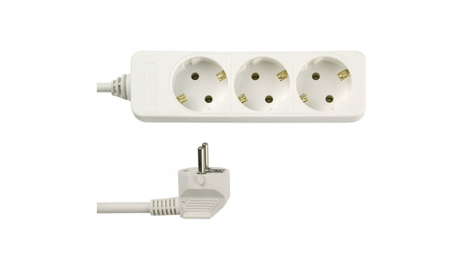 REV Socket line 3-fold 1,4 m white