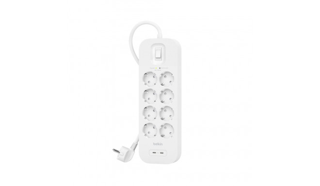 Belkin ülepinge kaitse 8-pesaline, 2xUSB-C 900J. SRB004vf2M