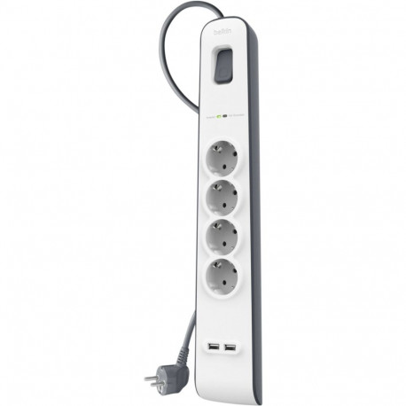 Belkin Surge Plus 4-kordne koos 2 x USB 2,4A