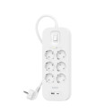 Belkin Surge Socket 6-fold, USB-A+C, 650J.SRB002VF2M