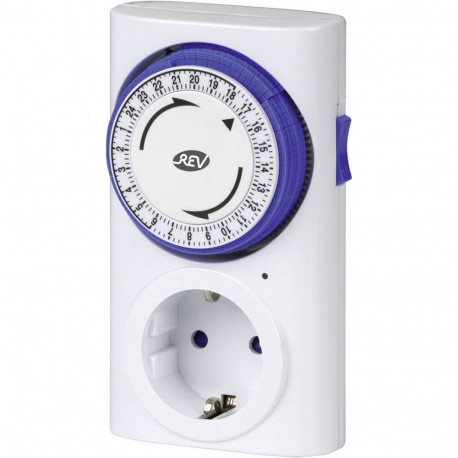 REV timer premium analoog valge