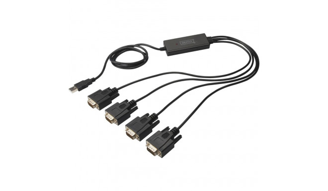 DIGITUS USB 2.0–4xRS232 kaabel USB–serial adapter, 1,5 m