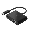Belkin USB-C to VGA-adapter 60W PD, must AVC001btBK