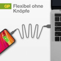GP CL1P Laadimis- ja Sünkroonimiskaabel 1m USB-C / Lightning 20W PD must