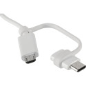 Samsung Data Cable Micro-USB tu USB-A incl USB-C Adapter white