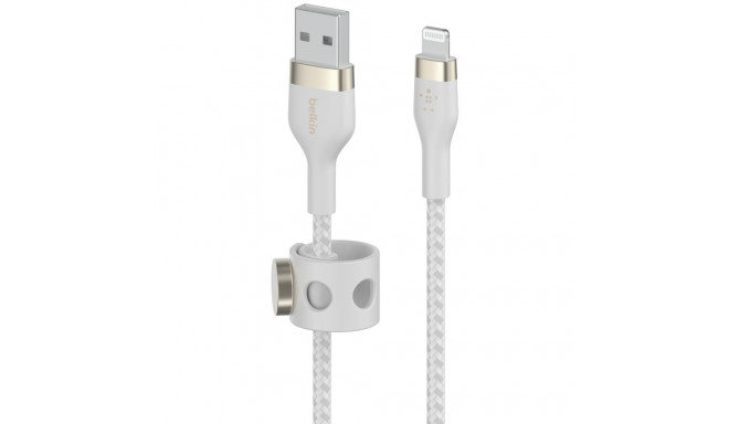 Belkin Flex Lightning/USB-A 1m mfi sertifitseeritud, valge CAA010bt1MWH