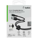 Belkin Flex Lightning/USB-A Kaabel 1m MFi sertifitseeritud, must CAA010bt1MBK