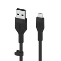 Belkin Flex Lightning/USB-A 1m mfi sert., must CAA008bt1MBK