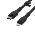 Belkin Flex Lightning/USB-C 15W 3m, MFI, 15W, Must CAA009bt3MBK