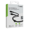 Belkin Flex Lightning/USB-C 15W 3m, mfi, 15W, black CAA009bt3MBK