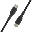 Belkin USB-C/USB-C Kaabel 1m kaetud, must CAB004bt1MBK