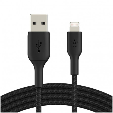 Belkin Lightning to USB-A kaabel 3m, punutud, mfi sert, must