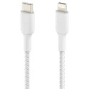 Belkin Lightning/USB-C Cable 1m braided, mfi cert., white