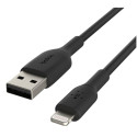 Belkin Lightning Kaabel 2m, PVC, Must, MFi-sertifikaadiga
