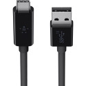 Belkin USB 3.1 ülikiire kaabel USB-C - USB-A 1m must