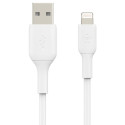 Belkin Lightning kaabel 15cm, PVC, valge, mfi sert.