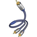 in-akustik Premium Y Subwooferi Kaabel Cinch - 2x Cinch 2,0 m