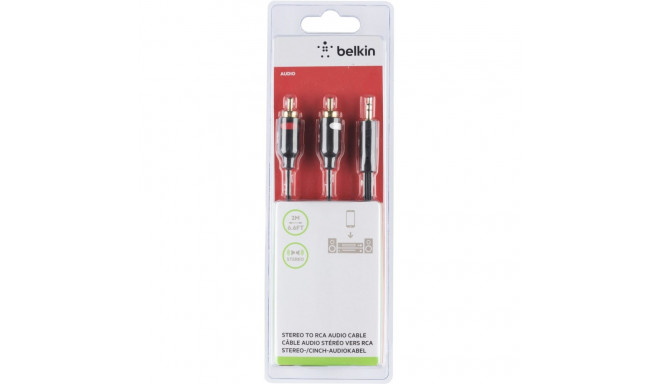 Belkin Stereo to RCA Cable    2m Y-Audio-Cable black   F3Y116BT2M