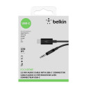 Belkin RockStar 3,5 mm audio-/USB-C kaabel 0,9 m must F7U079bt03-BLK