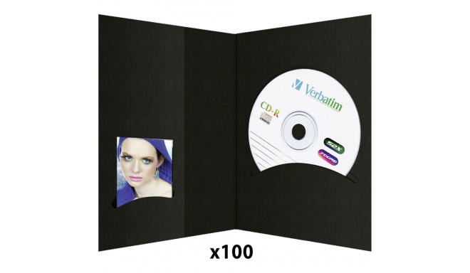 1x100 Daiber Folders with CD archieve, 10x15, black