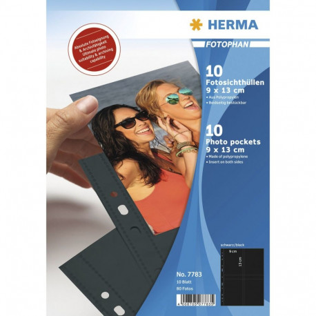 Herma fotophan 9x13 vertikaalne 10 lehte must 7783