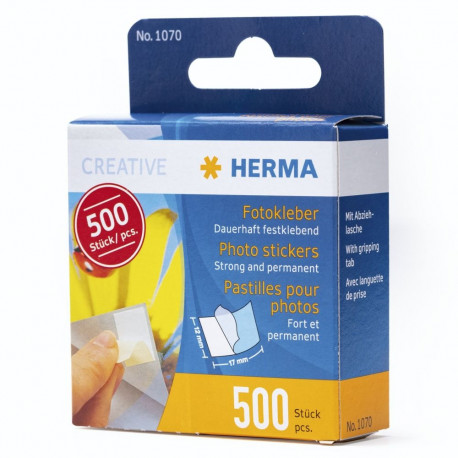 Herma Photo Stickers, 500 pcs in Cardboard Dispenser      1070