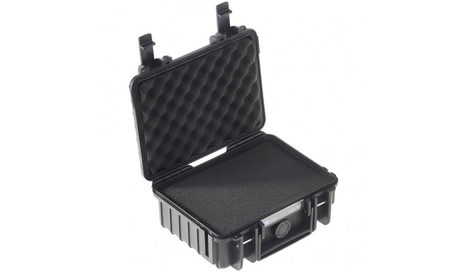 B&W Outdoor Case Type 500 schwarz mit Schaumstoff Inlay