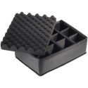 B&W Outdoor Case Type 4000 yellow with padded divider set