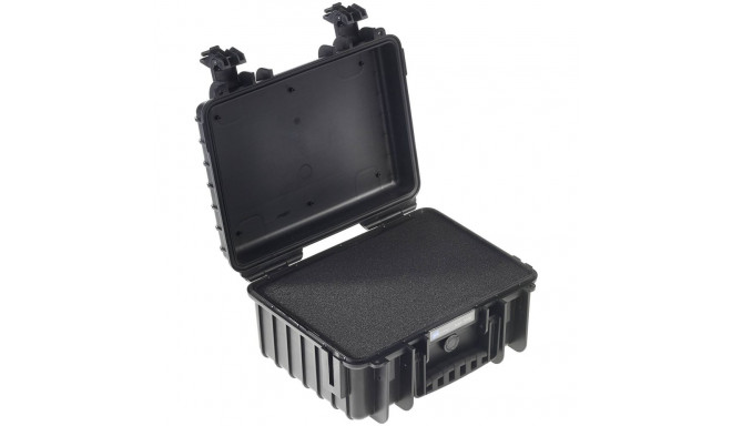 B&W Outdoor Case Type 3000 black with pre-cut foam insert