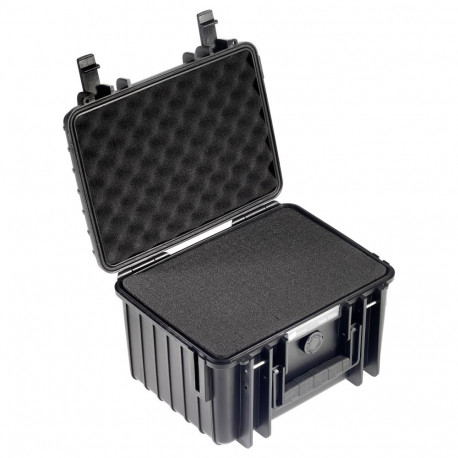 B&W Outdoor Case Type 2000 black with pre-cut foam insert