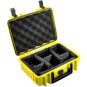 B&W Outdoor Case Type 1000 kollane polsterdatud sektsioonisisu
