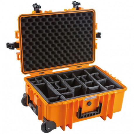 B&W Outdoor Case Type 6700 oranž koos vahesüsteemiga