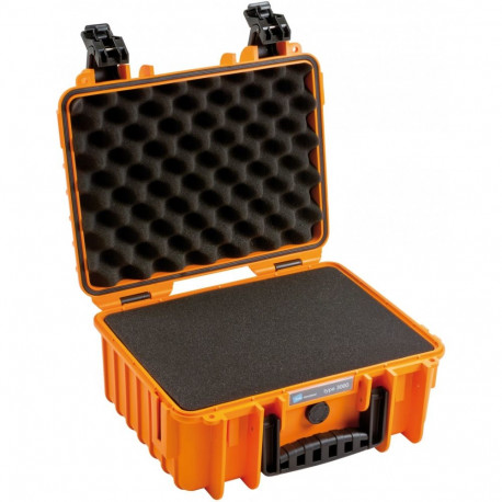 B&W Outdoor Case Type 3000 oranž vahuga sisuga