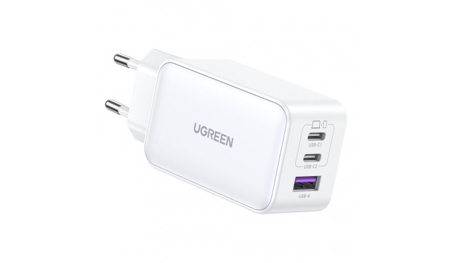 UGREEN Nexode USB-A+2*USB-C 65W GaN Tech kiirlaadija valge