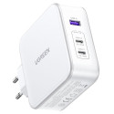 UGREEN Nexode USB-A+2*USB-C 140W GaN Kiirlaadija + USB-C Kaabel valge
