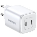 UGREEN Nexode 45W Kahe USB-C PD Laadija (25W+20W) valge