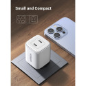 UGREEN Nexode 45W Kahe USB-C PD Laadija (25W+20W) valge